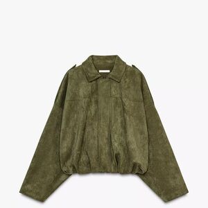 Zara Khaki Bomber Jacket for Women
